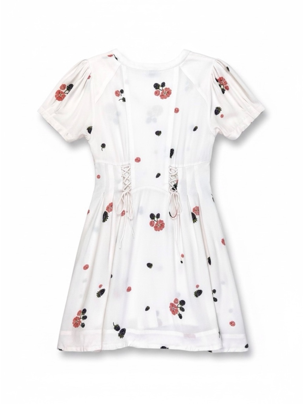 Free People Dream Girl Mini Dress in Ivory Combo - sz 2 - Picture 2 of 9
